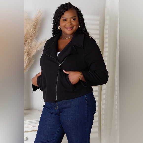 Culture Code Zip-Up Jacket with Pockets - Picture 7 of 9